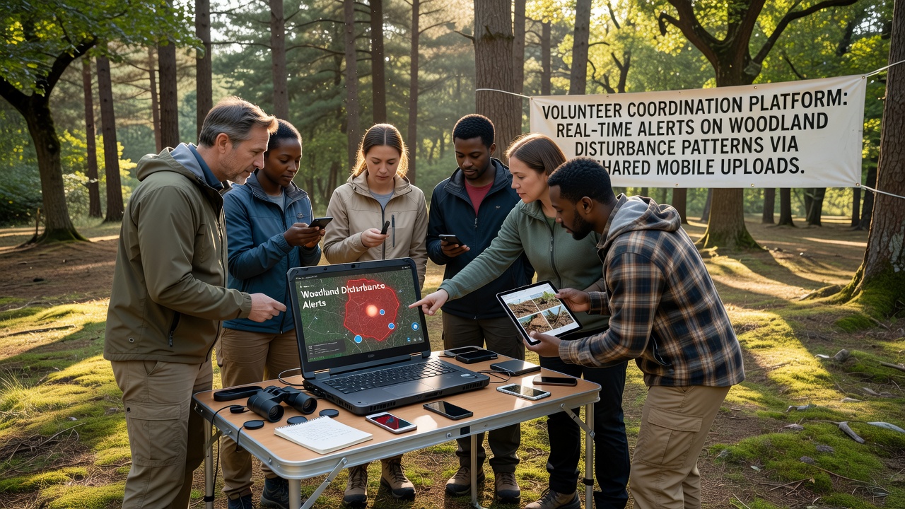 Volunteer Coordination Platforms and Real-Time Alerts on Woodland Disturbance Patterns